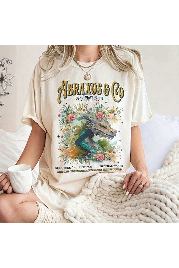 Abraxos Wyvern LICENSED, Acotar, Sarah J Maas Merch, Velaris S1Hirt, Manon Blackbeak Tone Of Gl Crescenithirt16