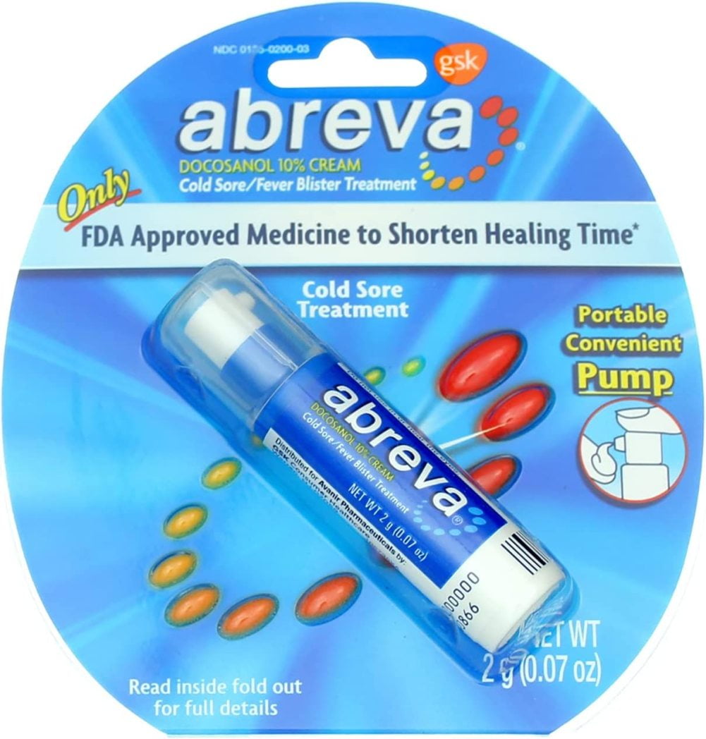 What's The Active Ingredient In Abreva Abreva Cold Sore Treatment, Fever Blister Relief, Portable Pump, 2 gms