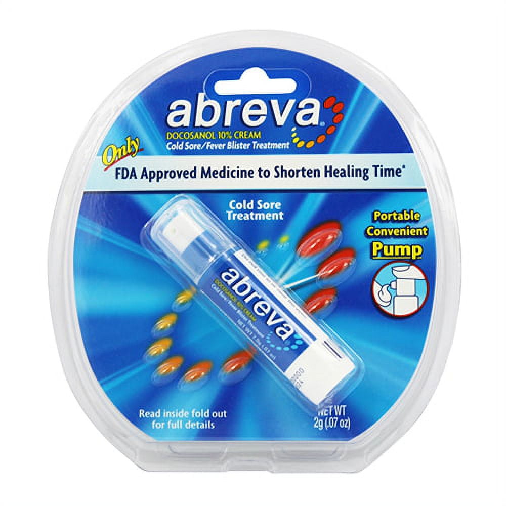 Abreva Medicine Cream for Cold Sore / Fever Blister Care Lip