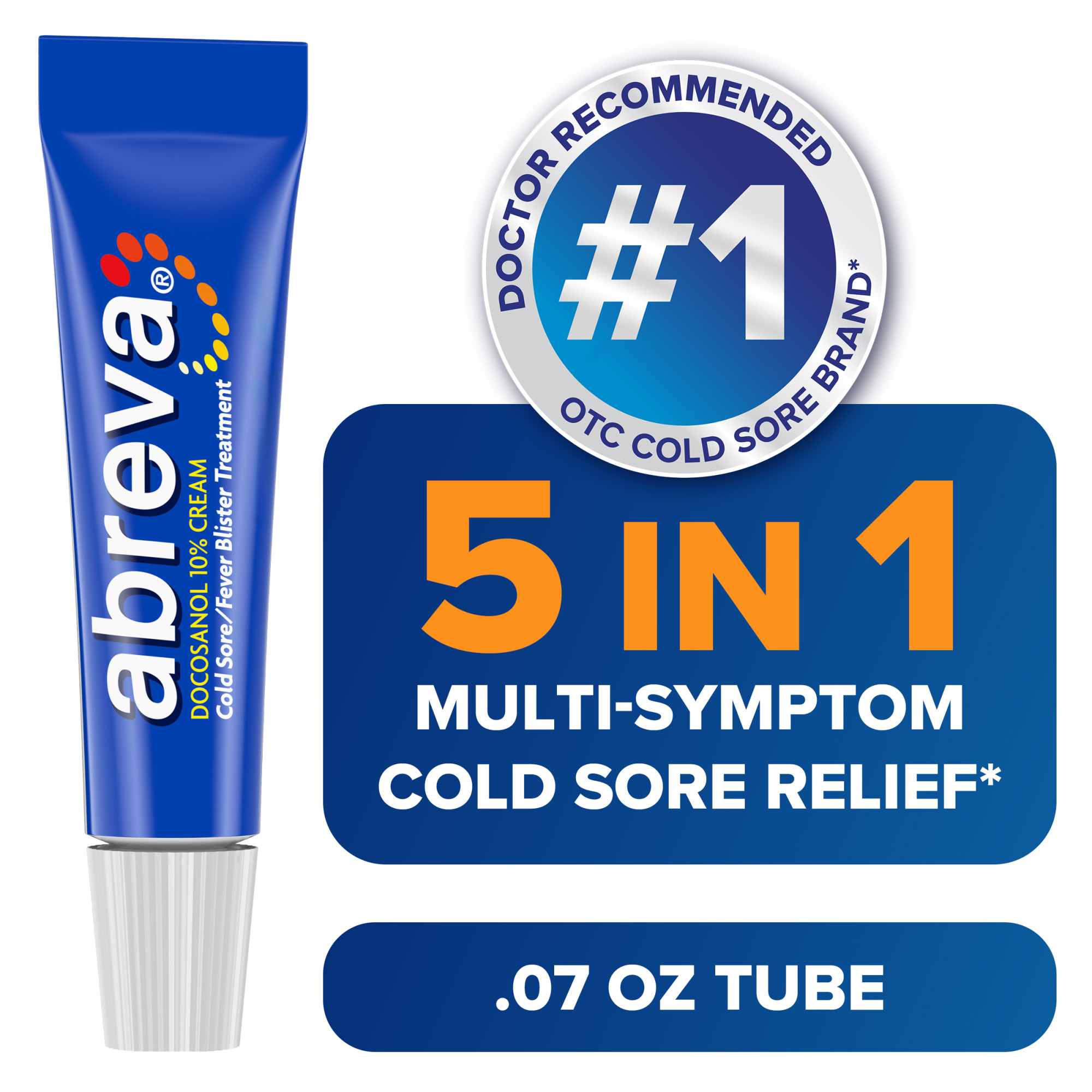 Abreva Cold Sore Treatment FDA Approved Lip Ointment Medication 