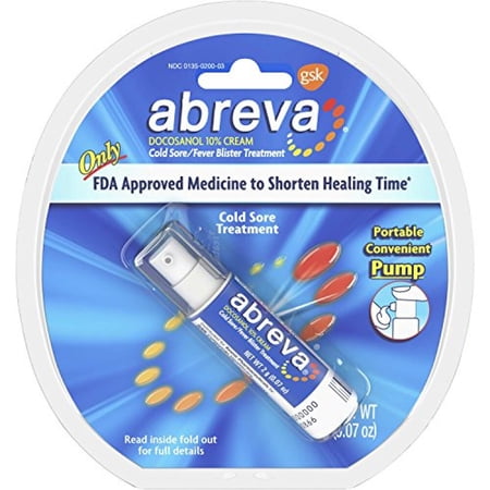Abreva Only FDA Approved Treatment for Cold Sore/Fever Blister (Pack of 2)