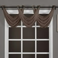 thumbnail image 1 of Abri Grommet Crushed Sheer Curtain Panel (Single) - 24 x 24" - Chocolate, 1 of 2