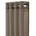 thumbnail image 1 of Abri Grommet Crushed Sheer Curtain Panel (Single) - 50 x 96" - Mocha, 1 of 2