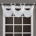 thumbnail image 1 of Abri Grommet Crushed Sheer Waterfall Valance (Single) - 24 x 24" - White, 1 of 2
