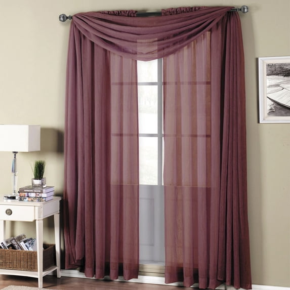 Luxury Abri Rod Pocket Crushed Sheer Curtain Panel (Single)