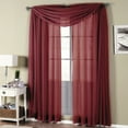 thumbnail image 1 of Abri Rod Pocket Crushed Sheer Curtain Panels ( Panels & Scarfs Sold Individually )- 50x108 - Burgundy, 1 of 2