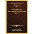 thumbnail image 1 of Abridgment Of Blackstone's Commentaries (1893) (Paperback), 1 of 1