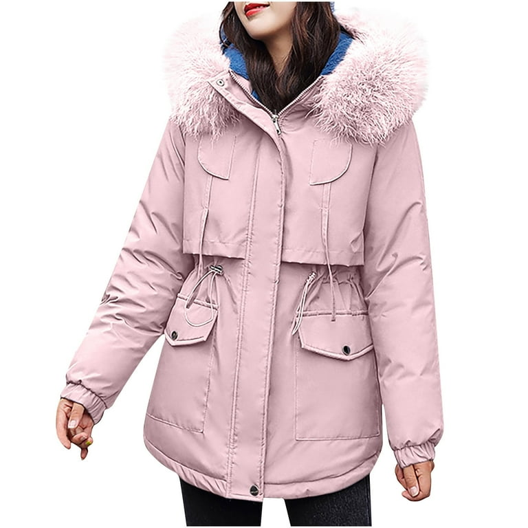 Abrigos Womens Winter Thicken Puffer Coat Jacket Warm Faux