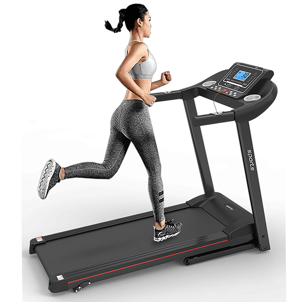Abrihome Foldable Treadmill with Incline, Folding Treadmill for Home Workout, Electric Walking Treadmill Machine 5" LCD Screen 250 lb Capacity MP3