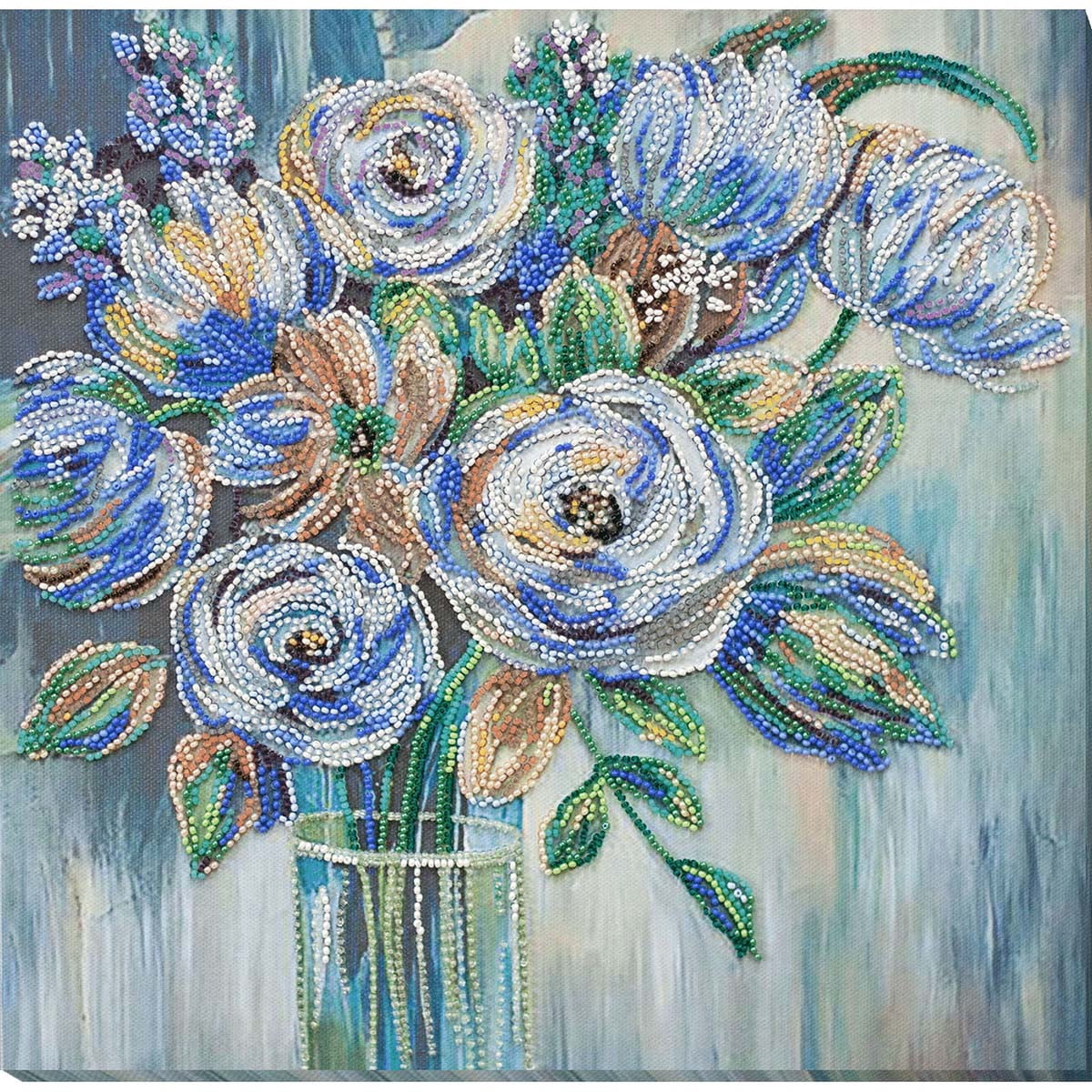 Abris Art Pastel Bouquet Beaded Embroidery Kit