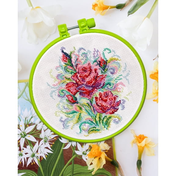 Abris Art Spring Roses Counted Cross-Stitch Kit