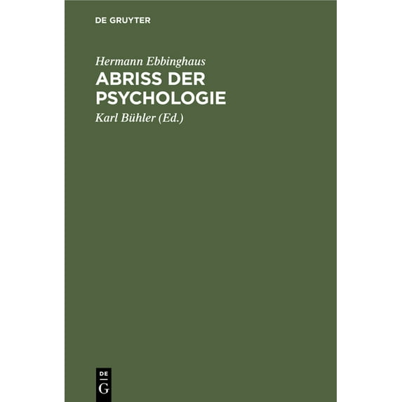 Abriss Der Psychologie, (Hardcover)
