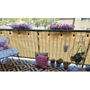 Abrotain Balcony Privacy Screen Cover 33x99 Fence Covering Privacy Shade Cloth Outdoor Patio Porch Screen Mesh Apartments Railing Cover Wind Block for Patio Backyard Deck Porch Railing
