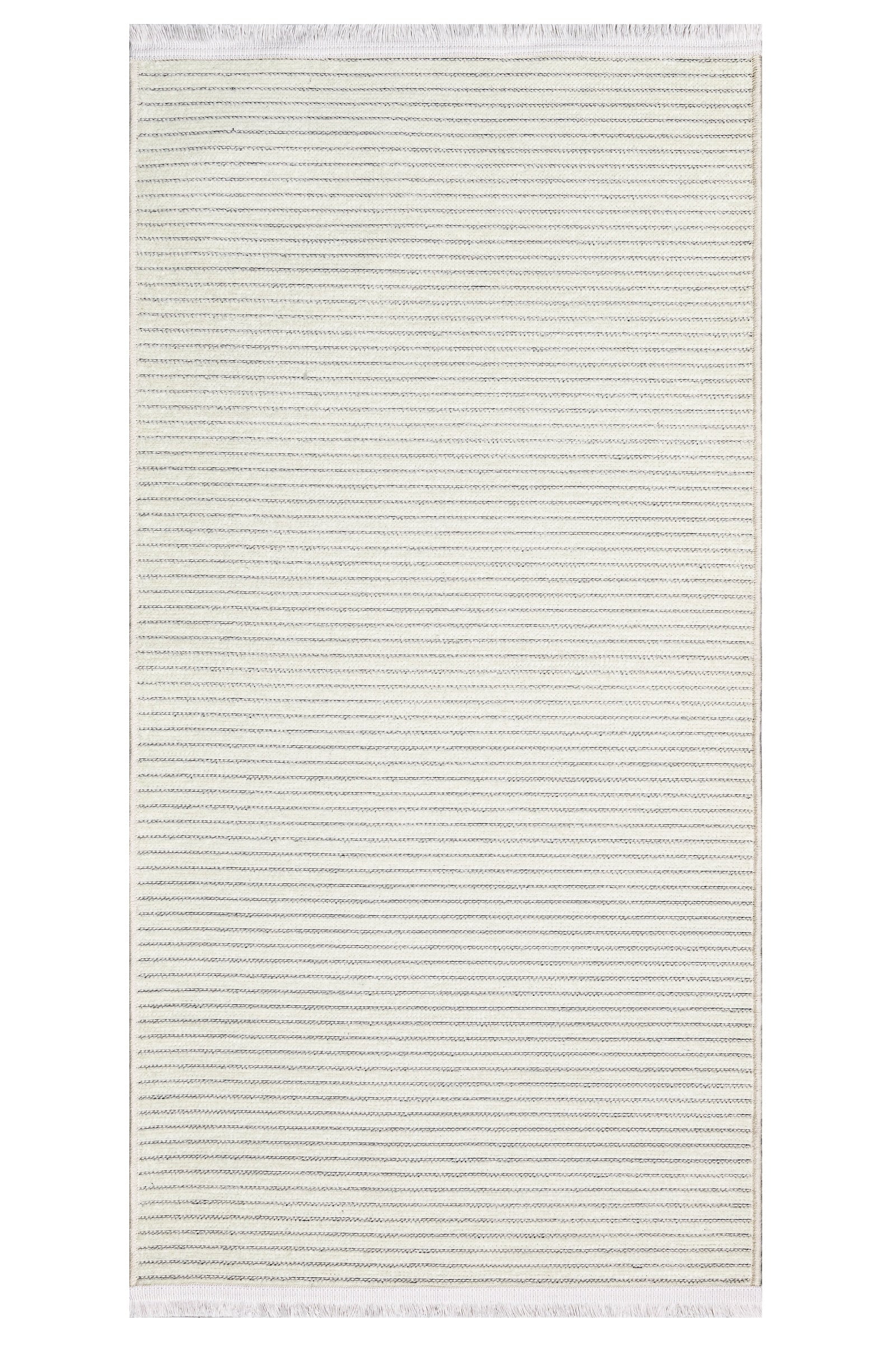 Abruptly White Striped Polyester Area Rugs for Living Room Jacquard ...