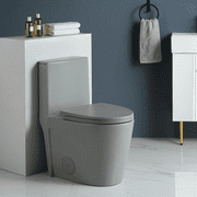 Abruzzo One Piece Toilet, 1.1/1.60 GPF Dual-Flush Water-Saving Elongated Soft Close, 23T01 Light Grey