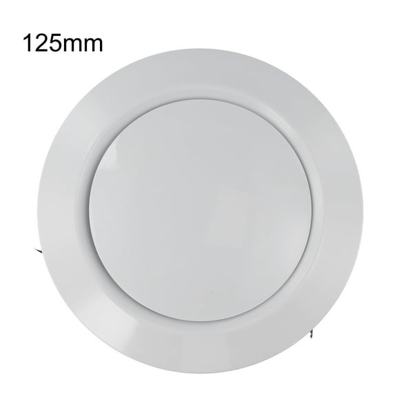 Abs Adjustable Air Vent Covers Round Ceiling Vent For Bathroom Extractor Fan White 75Mm 100Mm 125Mm 150Mm Optional Size Ø125Mm