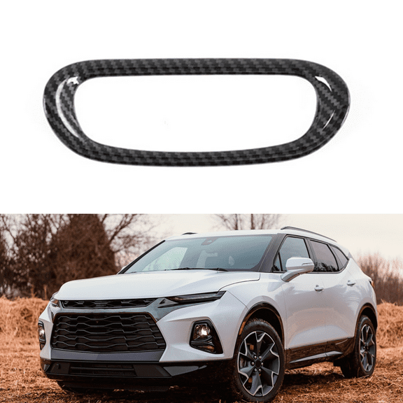 Abs Car Head Light Switch Cover Trim For Chevrolet Blazer 2019-2002 Carbon Fiber Black Headlight Switch Cover Trim Accessories