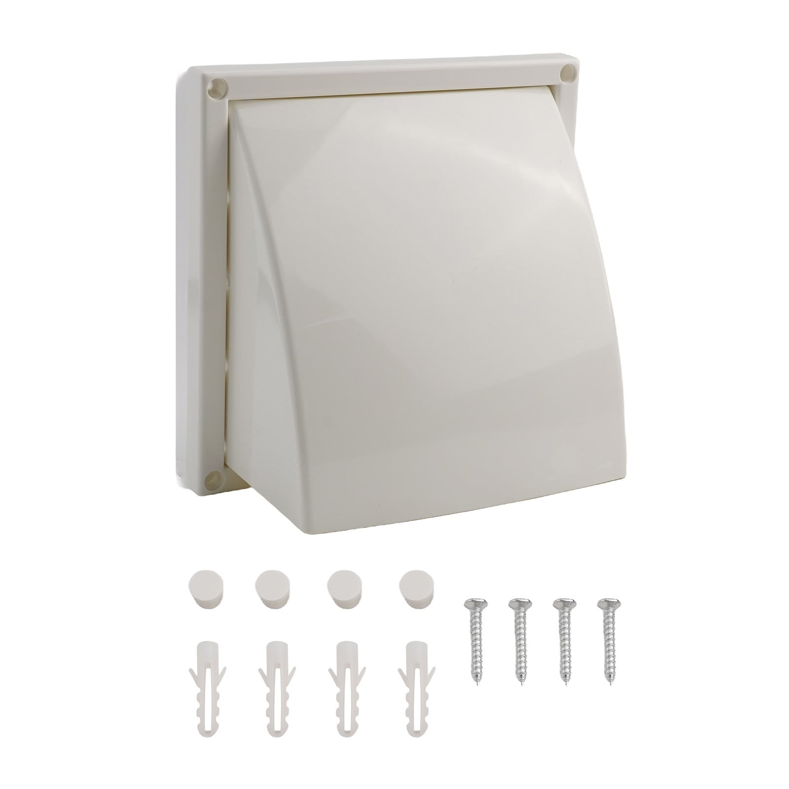 Abs Exterior Wall Ventilation Grille Range Hood Duct Air Outlet With Valve 150Mm Smile Home