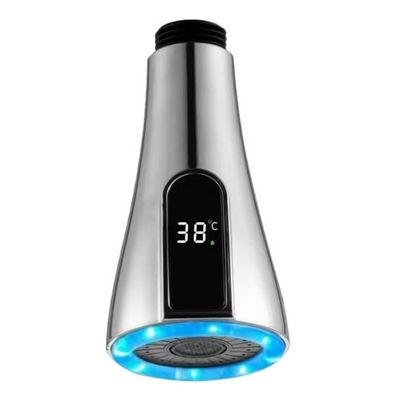 Abs Material Kitchen Faucet Nozzle With Led Digital Display Pull Out Sink Tap