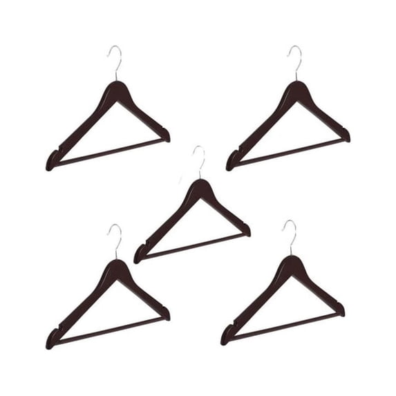 Abs Plastic Clothes/Suit Hangers, Perfect for Dresses, Blouses and Pants, Shirts, Ties, Scarves and Sweaters ,coat Set of 5 - Burgundy