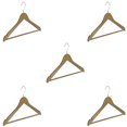 thumbnail image 1 of Abs Plastic Clothes/Suit Hangers, Perfect for Dresses, Blouses and Pants, Shirts, Ties, Scarves and Sweaters ,coat Set of 5 - Gold, 1 of 6