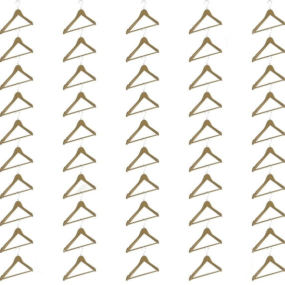 Abs Plastic Clothes/Suit Hangers, Perfect for Dresses, Blouses and Pants, Shirts, Ties, Scarves and Sweaters ,coat Set of 50 - Gold