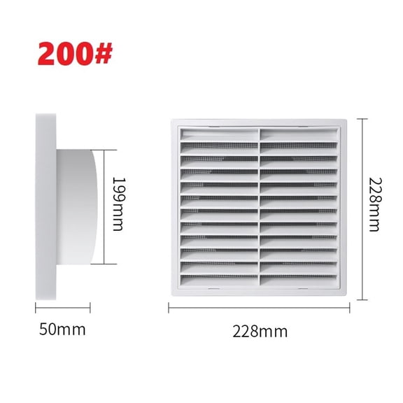 Abs Plastic Double Layer Air Vent Grille Louver Tuyere For Central Ac With Mesh