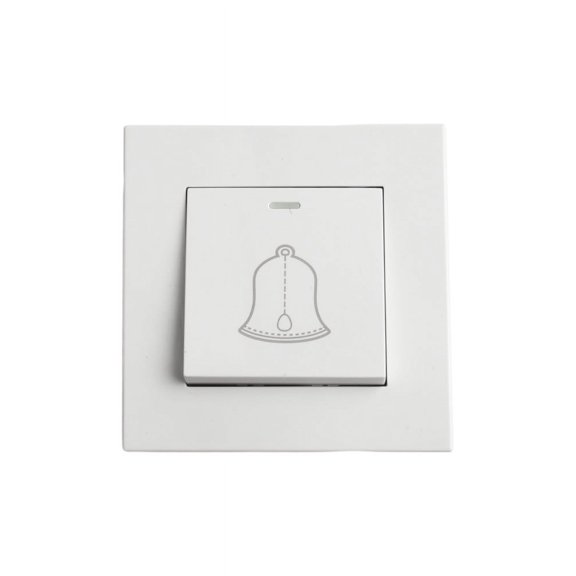 Abs Plastic Panel Home Door Bell Wall Push Button Doorbell Switch White Smile Home