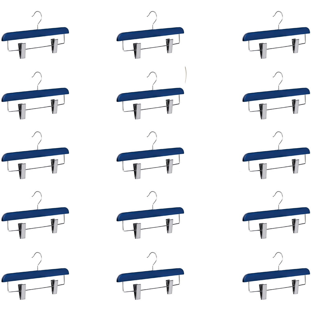 Abs Plastic Trouser Skirt Hangers, Perfect for Skirts, Pants, Slacks, Jeans, and More Set of 15