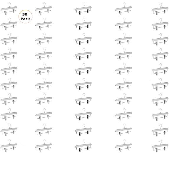 Abs Plastic Trouser Skirt Hangers, Perfect for Skirts, Pants, Slacks, Jeans, and More Set of 50