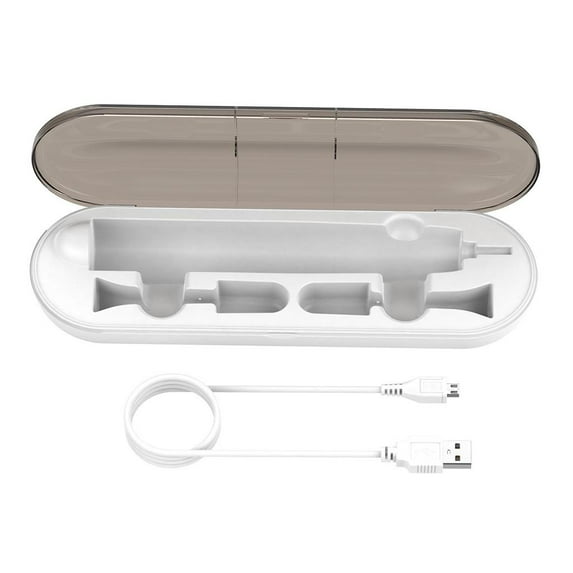 Abs Portable Electric Toothbrush Charger Charging Box For For white 1m cable