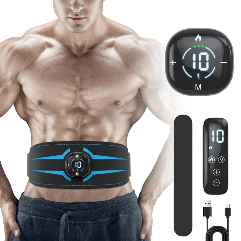 Electronic Muscle Stimulator ABS Stimulator, Rechargeable AB Stimulator  Muscle Toner, Fitness Waist Belt Home Office Workout Equipment for Men Women