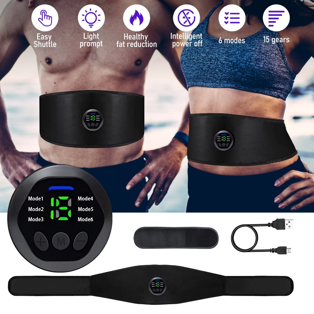 Fitness Muscle Training Gear, Abdominal Muscle Toner Trainer Body Fit  Toning Belt, Electronic Muscle System Fit for Abdomen and Arm 