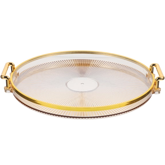 Ifundom Golden Storage Tray for Home Organization and Party Serving, Stylish Design, 1 Pack for Kitchen, Living Room Use