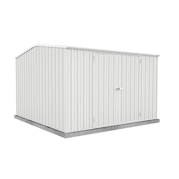 Absco AB1007 10 x 10 ft. Premier Metal Storage Shed, Surfmist