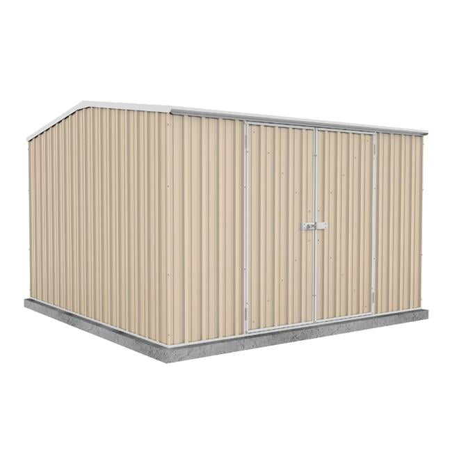Absco AB1008 10 x 10 ft. Premier Metal Storage Shed, Classic Cream