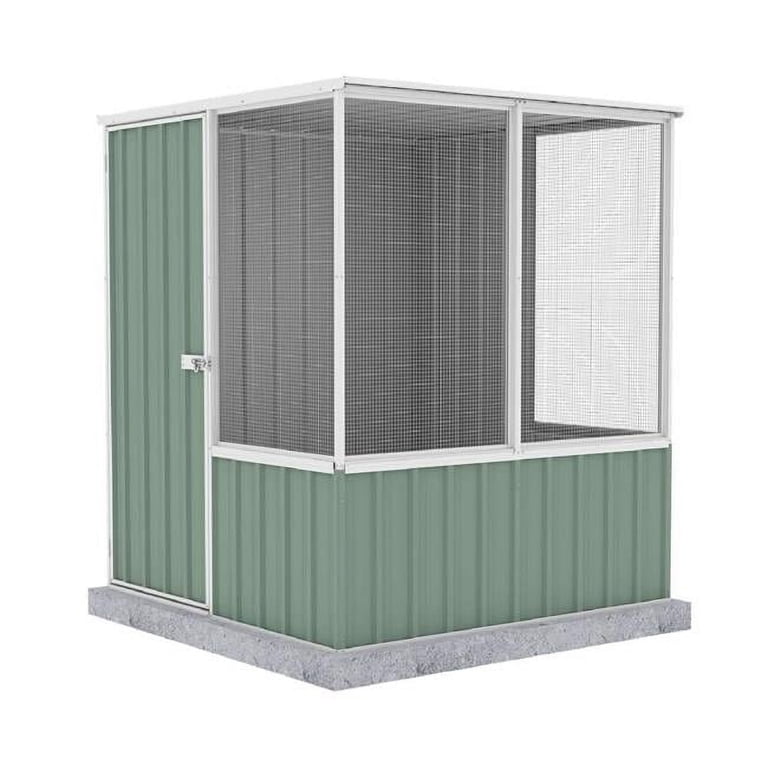 Absco 5x5 ft. Organic Garden Co Poultry Coop - Pale Eucalypt, DIY