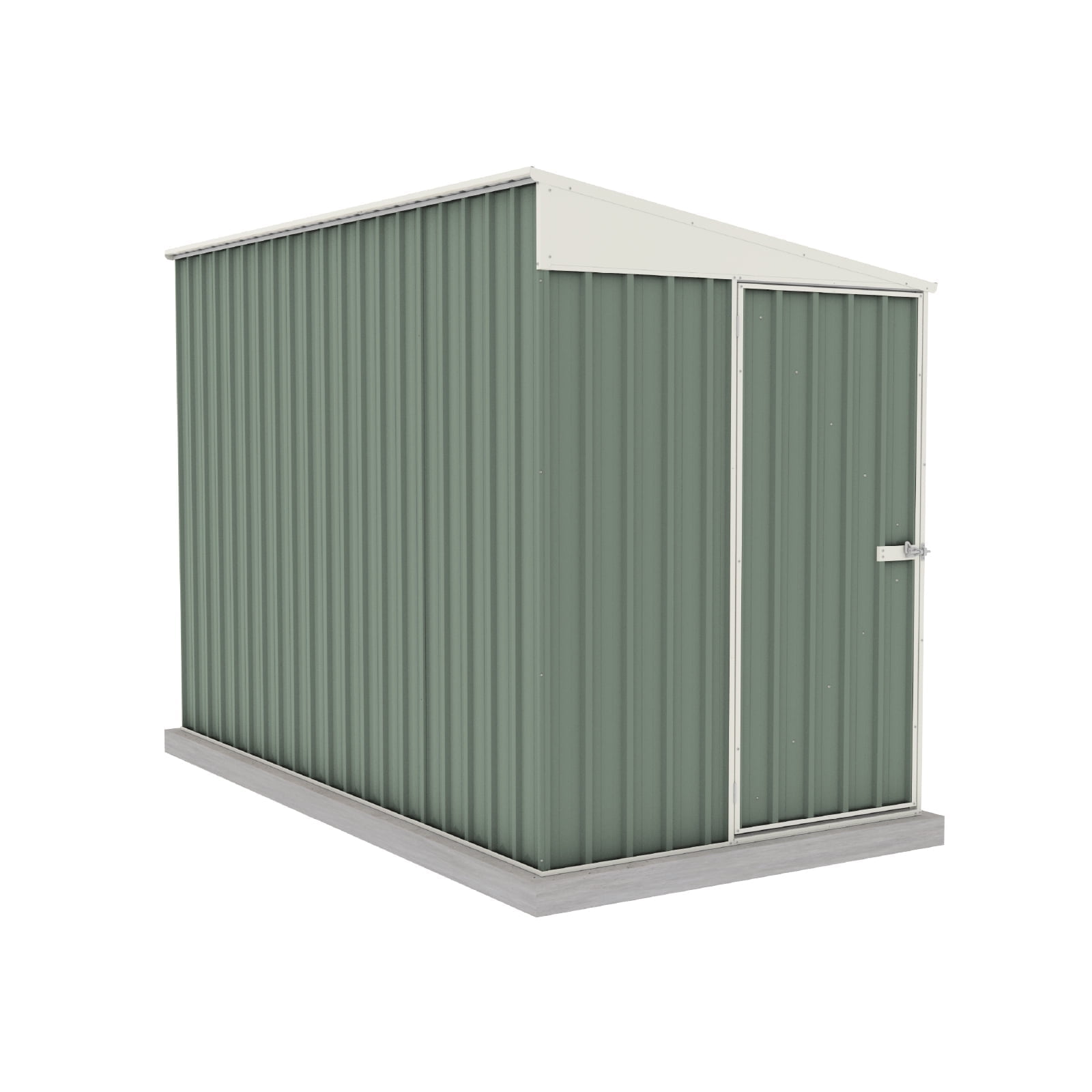 Absco Durango 5' x 10' Metal Bike Shed - Pale Eucalypt