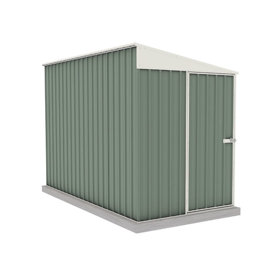 Absco Durango 5' x 10' Metal Bike Shed - Pale Eucalypt