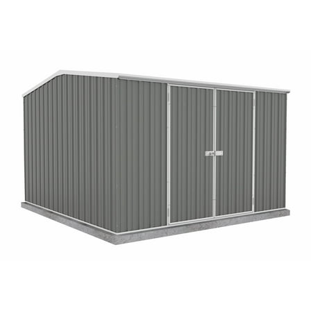 Absco Premier 10' x 10' Metal Storage Shed - Woodland Gray