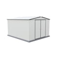 thumbnail image 1 of Absco Regent 10' x 12' Metal Garden Storage Shed - Surfmist/Monument, 1 of 13