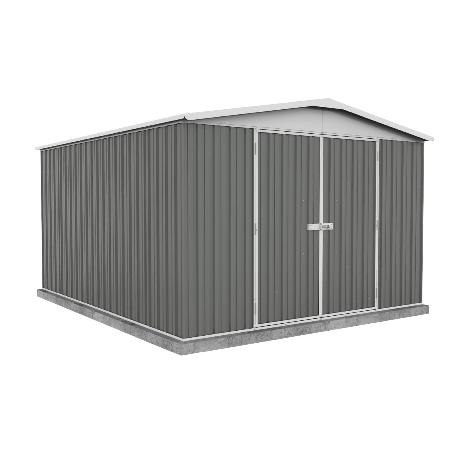 Absco Regent 10' x 12' Gray Galvanized Steel Storage Shed