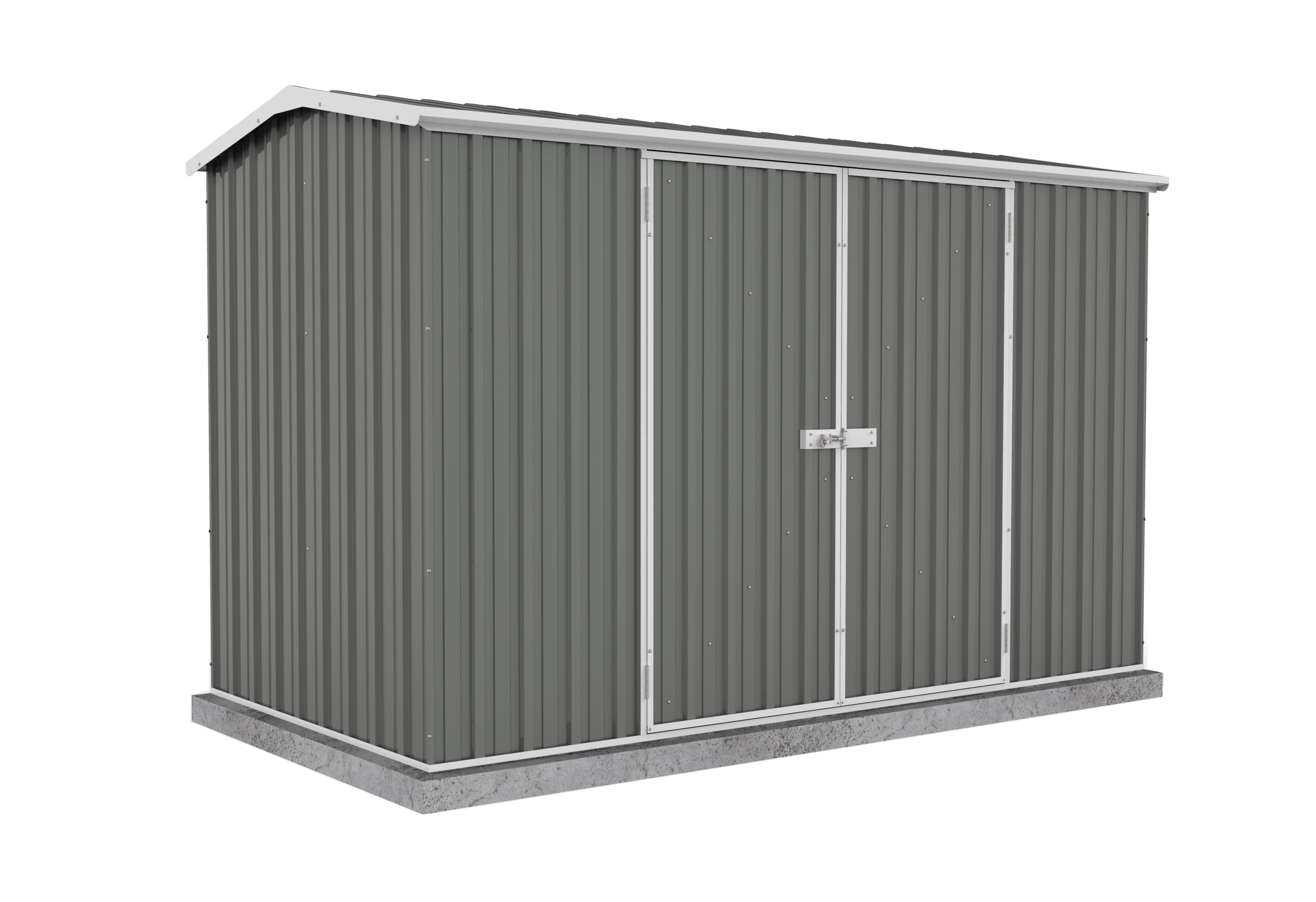 Absco 10' x 5' Gray Galvanized Steel Storage Shed Kit