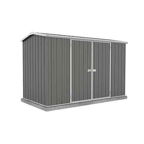 Absco Shed Premier 10 x 5 ft. Galvanized Steel and Metal Storage Shed, Gray