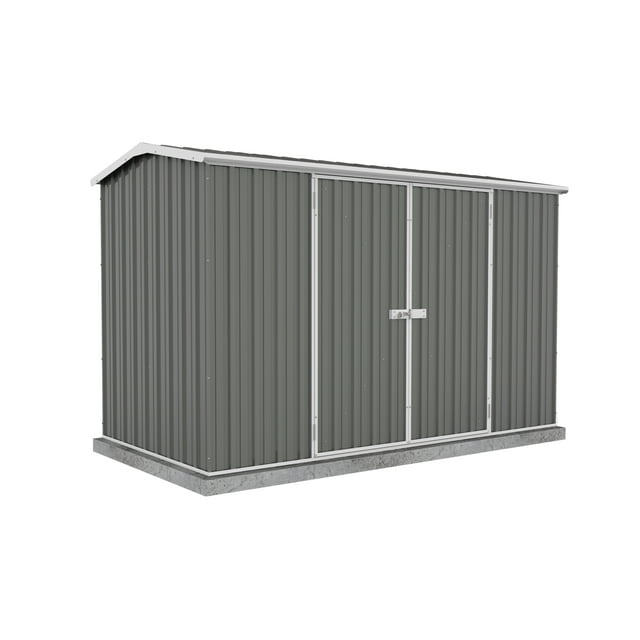 Absco Shed Premier 10 x 5 ft. Galvanized Steel and Metal Storage Shed, Gray