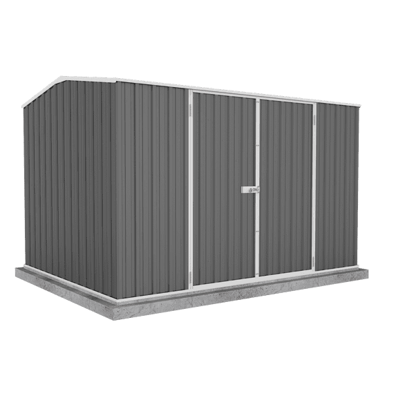 Absco Sheds Premier 10 x 7 ft. Galvanized Steel and Metal Storage Shed, Gray