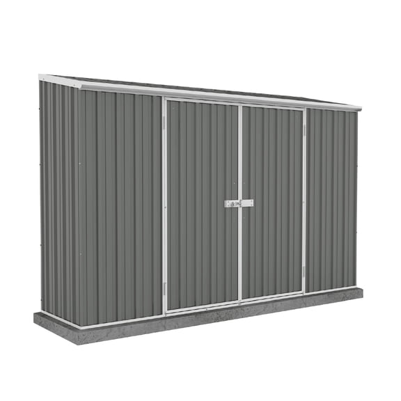 Absco Space Saver Metal Garden Shed 10' x 2.5' - Woodland Gray