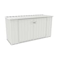 thumbnail image 1 of Absco Utility 7.5' x 2.5' Garbage Can Metal Storage Shed - Surfmist, 1 of 12