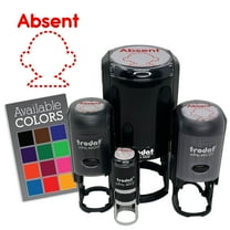 Absent Student School Self-Inking Rubber Stamp for Stamping Ink Stamper Crafting Planners - 1/2 Inch Mini - Black Ink
