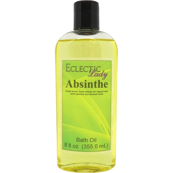 Absinthe Bath Oil - Scented Body Oil - Relaxing & Moisturizing Bathing Oil - Fragrance Body Oil For Dry & Rough Sensitive Skin - 8 oz